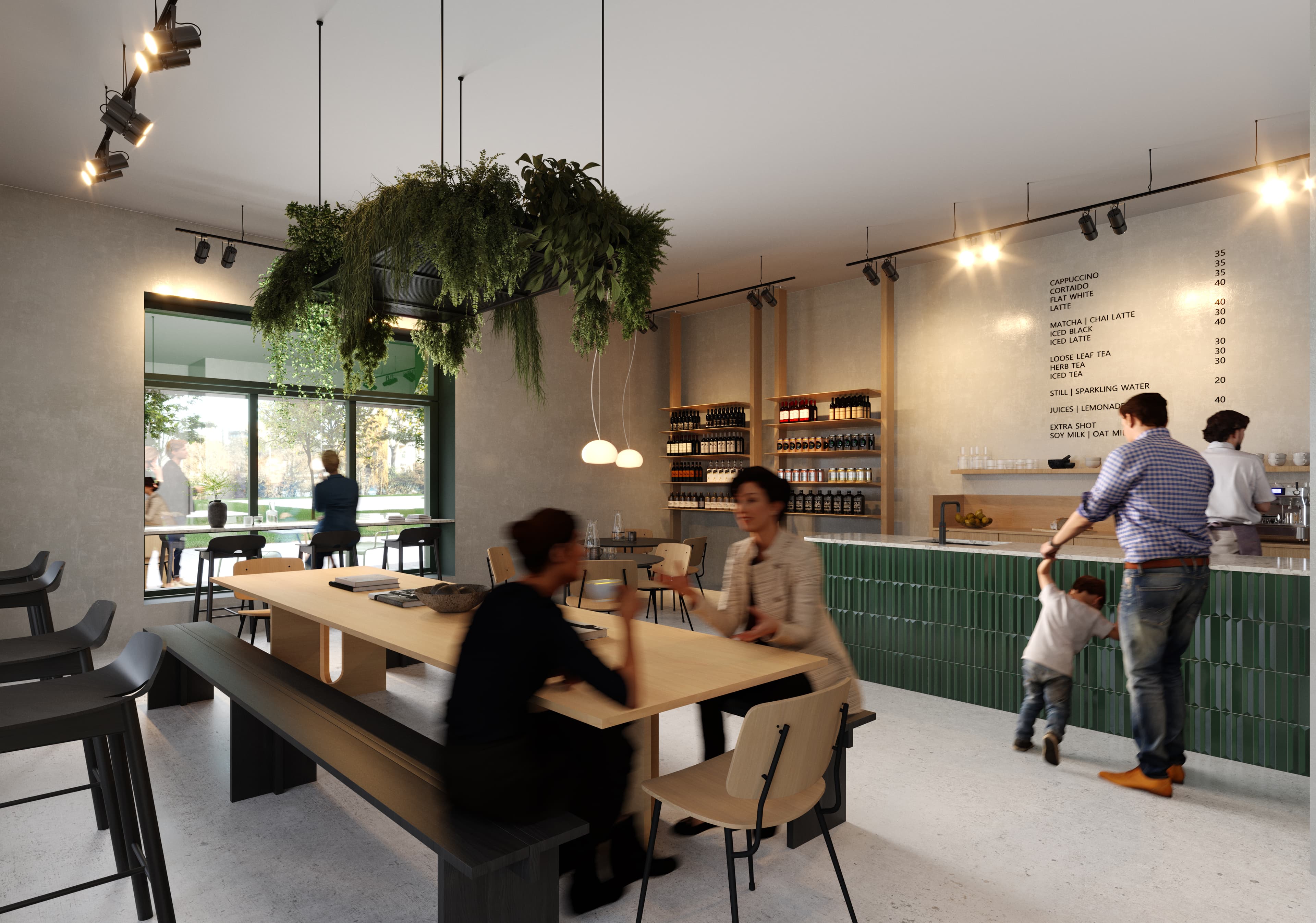 Visualisation of the commercial unit at Fyrkanten in Høje Taastrup