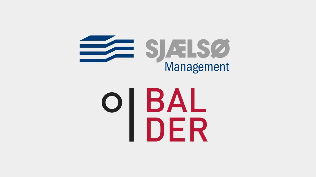 Logos of Balder Danmark and Sjælsø Management