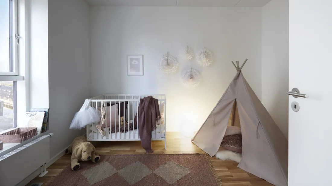Children's room in an apartment in Lavetten in Ørestad