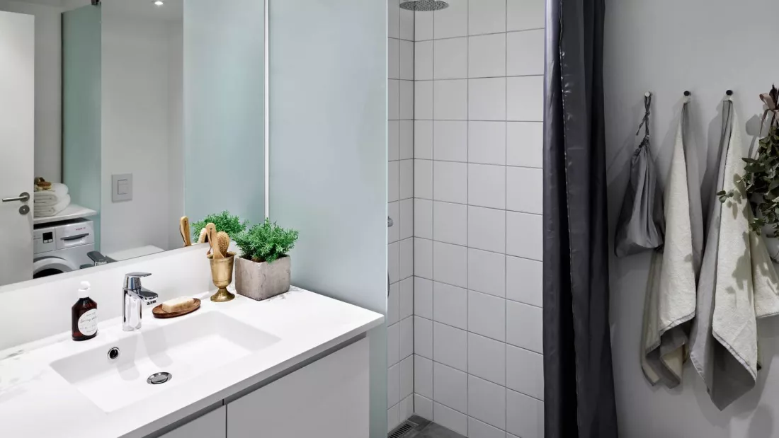 Badeværelse i prøvebolig agerhusene i Høje Taastrup