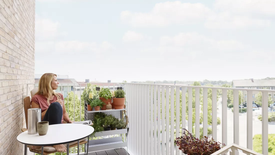 Balcony or terrace in all apartments