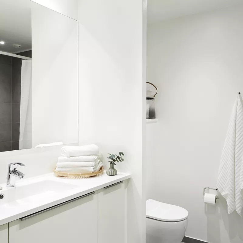 Toilet in an apartment in Lavetten