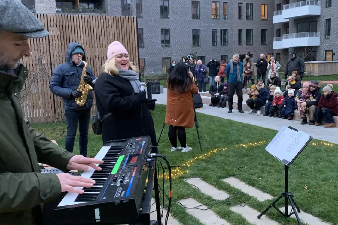 Julesang i Ørestad med Balder