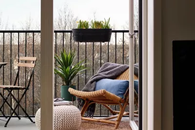 Indrette altan i prøvebolig i nybygget agerhusene